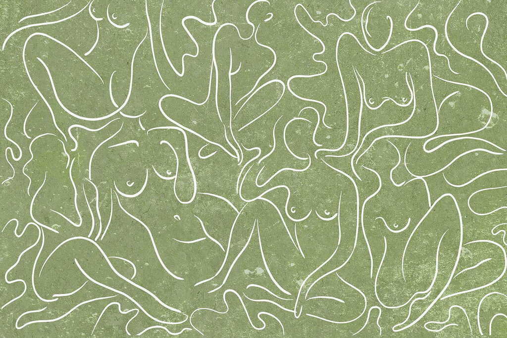 Drawing of a group of women Drawing of a group of women