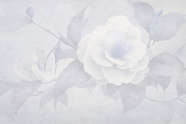 Flor blanca con hojas Flor blanca con hojas