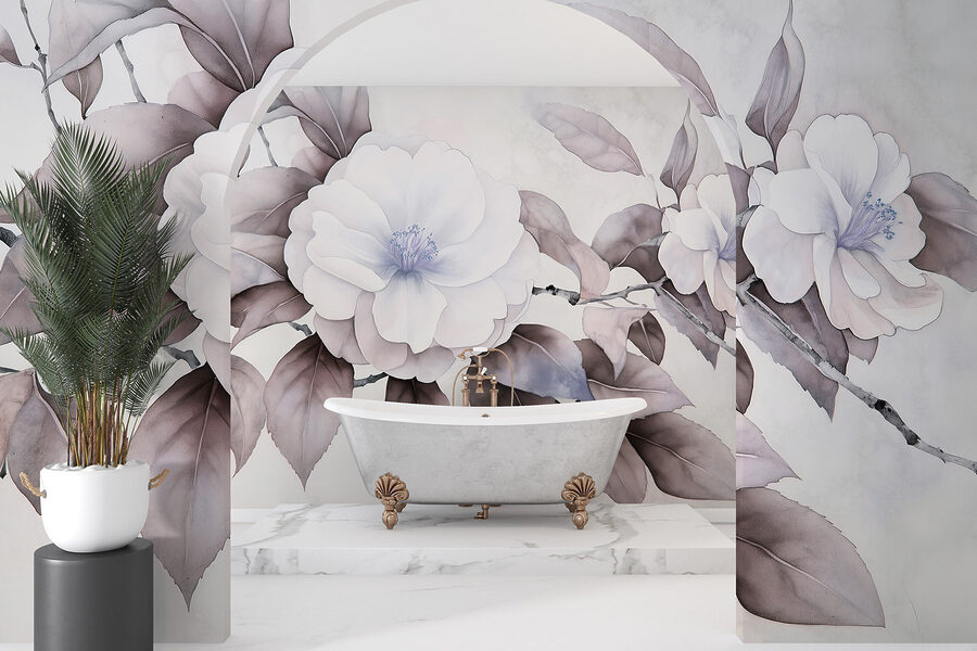 Wall murals Painting of a flower