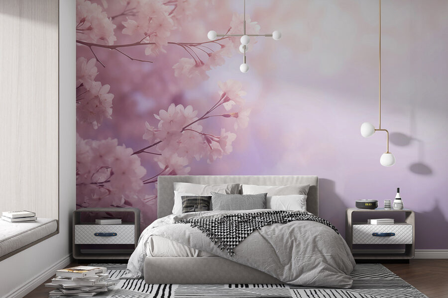 Flores suaves en un momento pastel