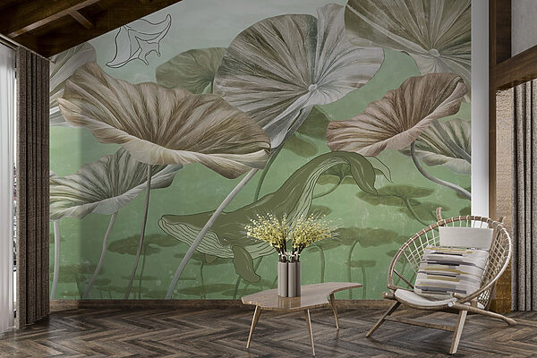 Whale swimming in water Whale swimming in water