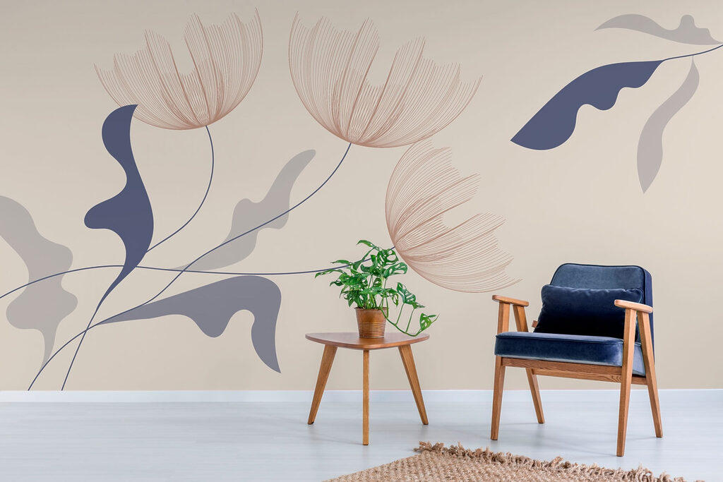 Delicate floral design in soft tones