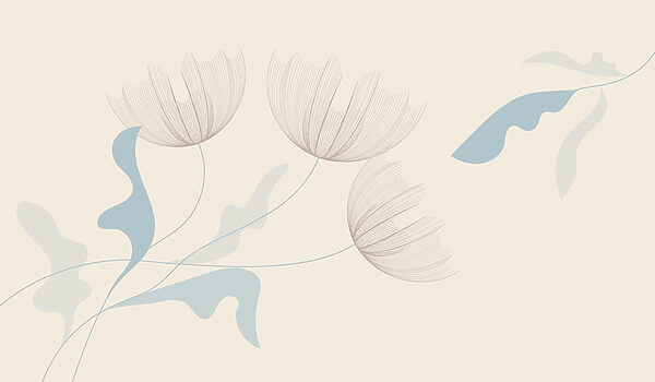 Dibujo de flores y hojas Dibujo de flores y hojas