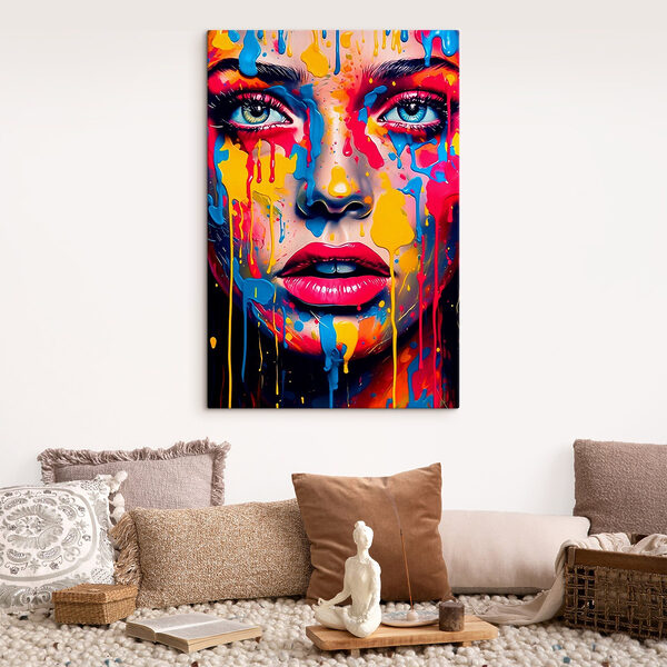 Cuadros Mujer con pintura en la cara (SKU: s44104) Cuadros Cuadros Mujer con pintura en la cara (SKU: s44104)