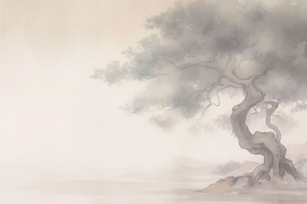 Árbol con una roca al fondo Árbol con una roca al fondo