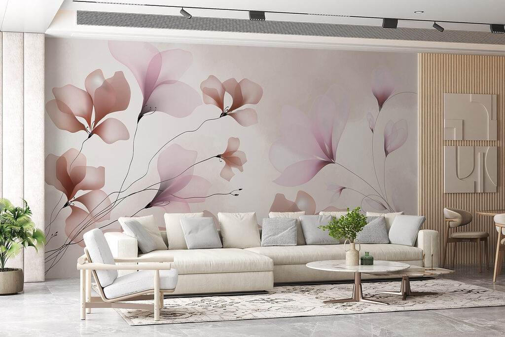 Delicate blooms in soft pastel tones
