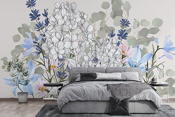 Fotomurales Delicadas flores en tonos suaves (SKU: w03858) Fotomurales Fotomurales Delicadas flores en tonos suaves (SKU: w03858)