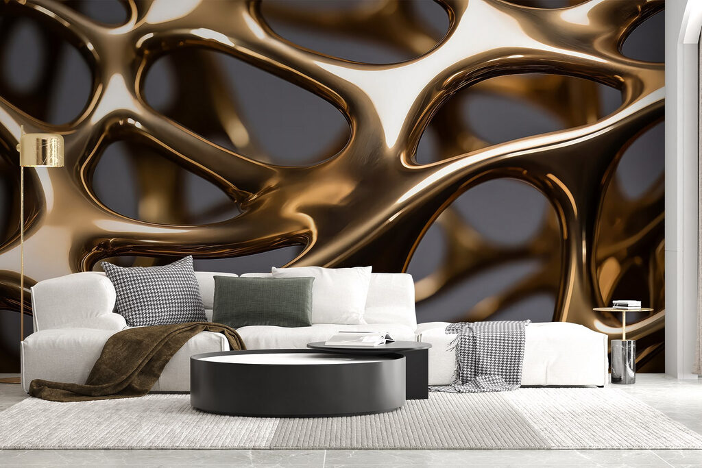 Intricate network of metallic lines Intricate network of metallic lines