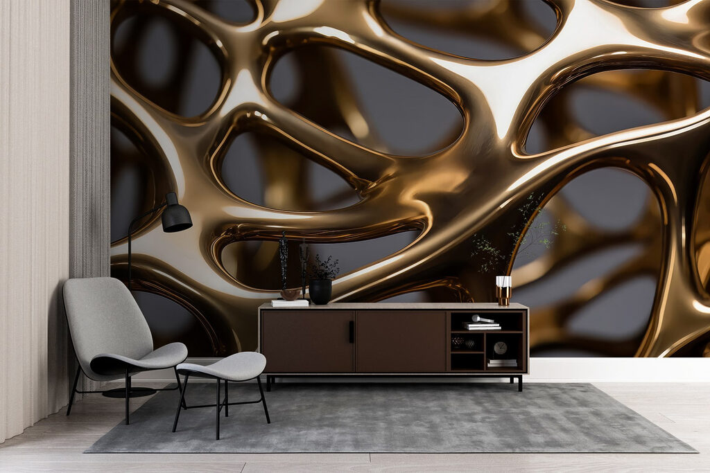 Intricate network of metallic lines Intricate network of metallic lines