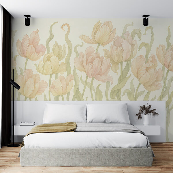 Fotomurales Fotomurales Delicados tulipanes en tonos suaves (SKU: w03817)