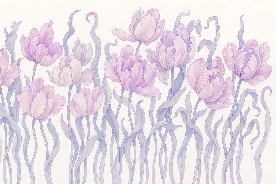 Grupo de flores moradas