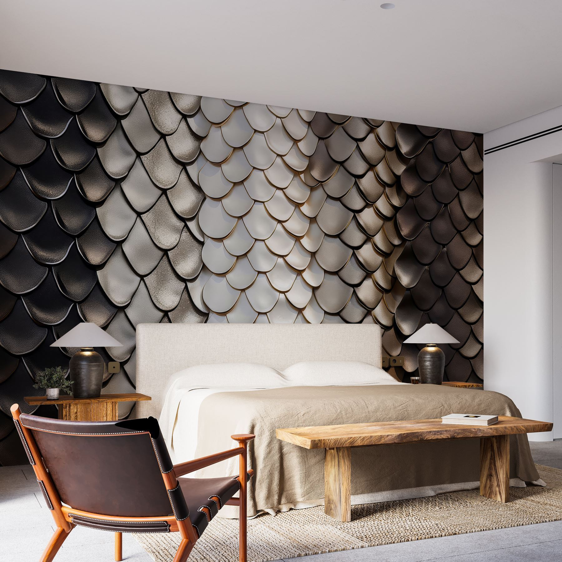 Textured patterns in neutral hues