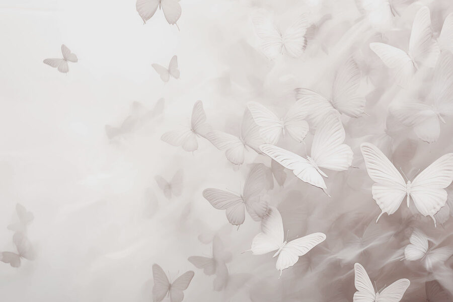 Grupo de mariposas volando