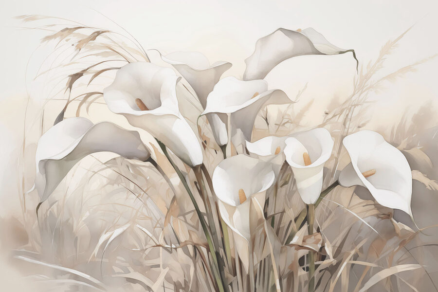 Grupo de flores blancas