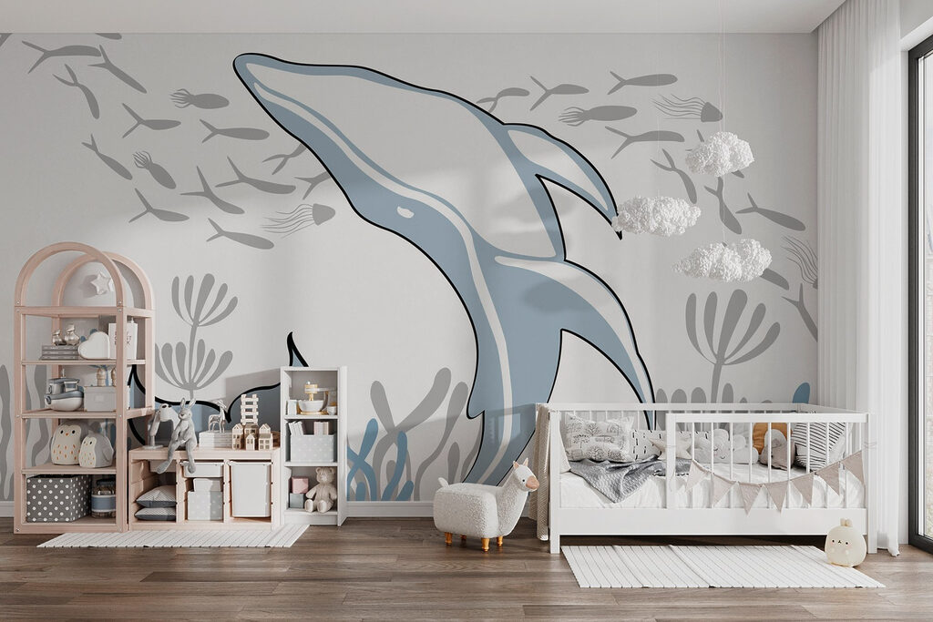 Dolphin swimming in the ocean