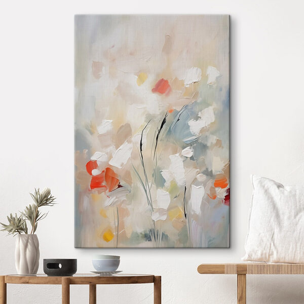 Cuadros Pintura de flores en una pared