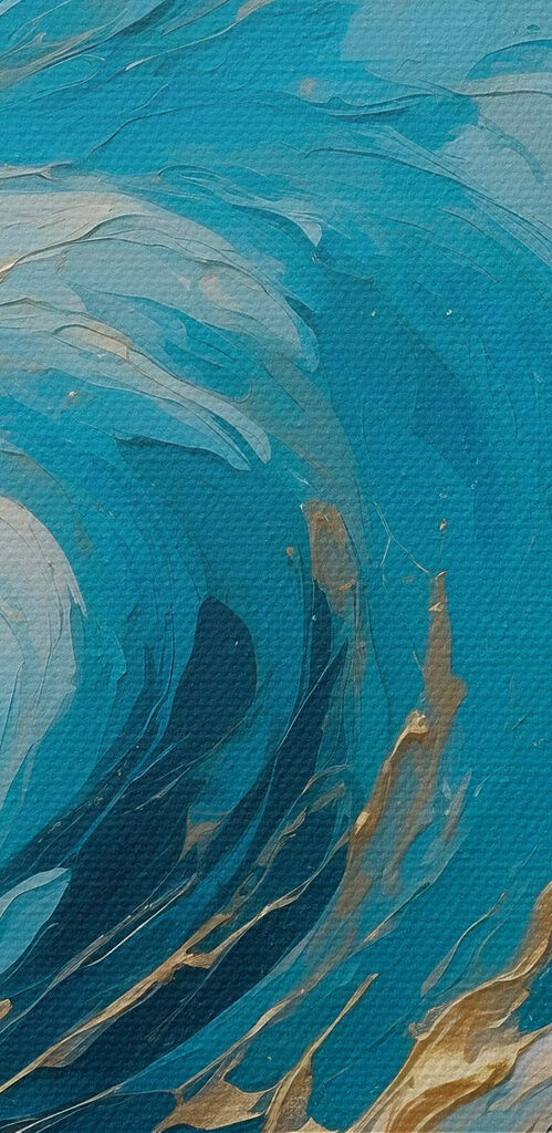 Majestic wave in vibrant blues Majestic wave in vibrant blues