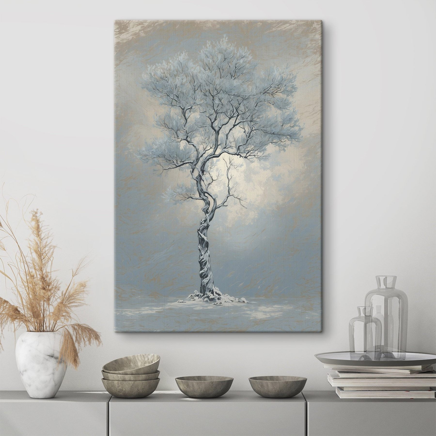 Tree with snow on it