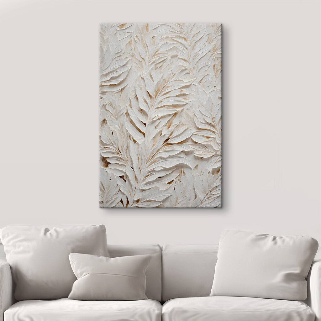 White and brown leaf pattern White and brown leaf pattern