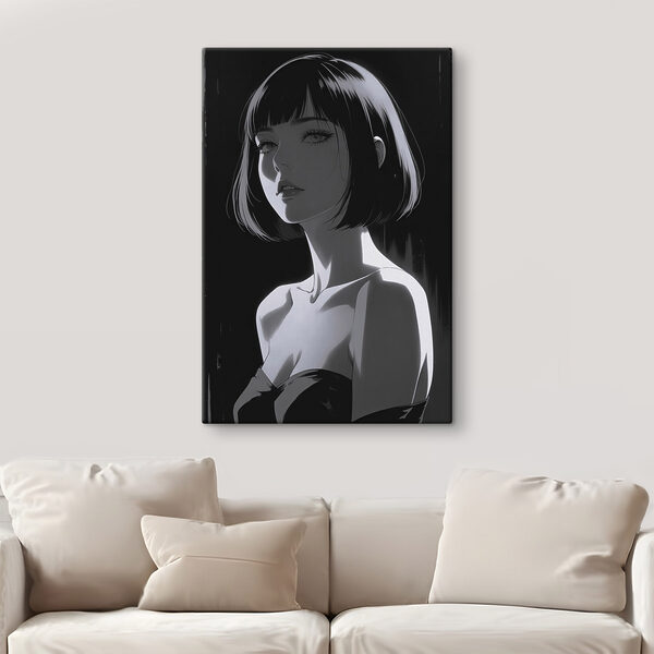 Woman with short hair Woman with short hair
