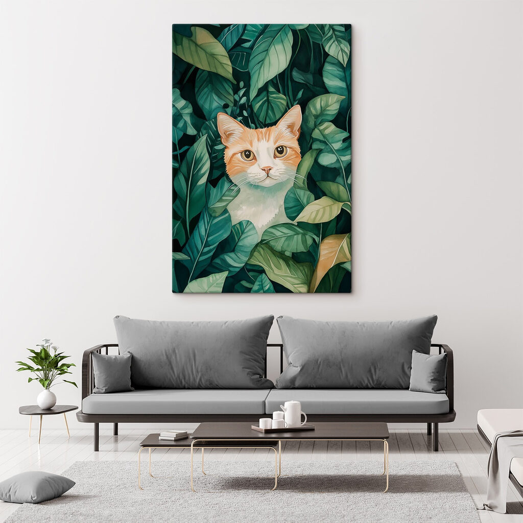 Cat in the leaves Cat in the leaves
