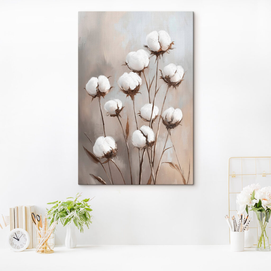 Cotton blooms in gentle elegance Cotton blooms in gentle elegance