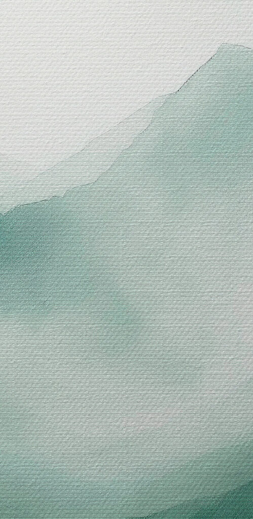 Painting of mountains and fog Painting of mountains and fog