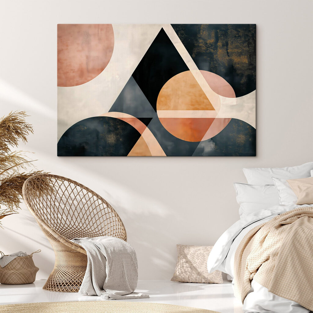 Black and orange geometric shapes Black and orange geometric shapes