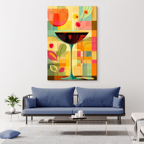 Colorful art of a martini glass Colorful art of a martini glass