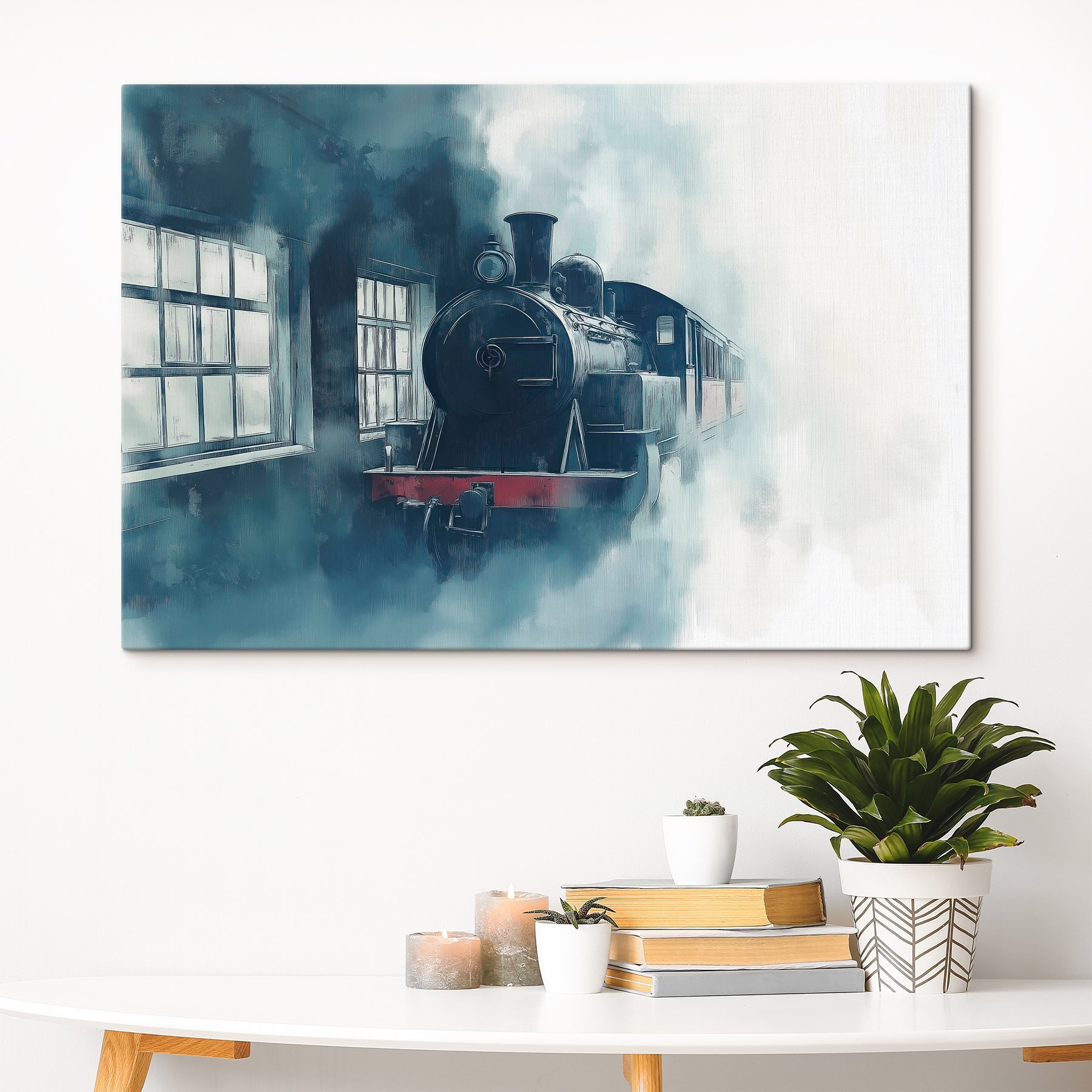 Train in a room Train in a room