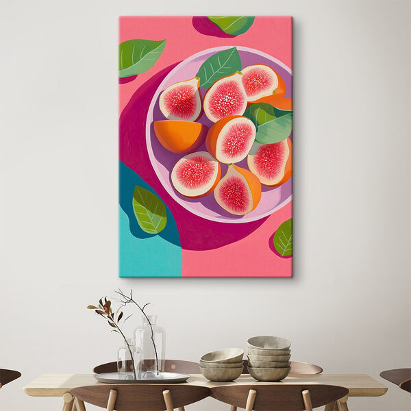 Cuadros Cuenco de fruta con hojas