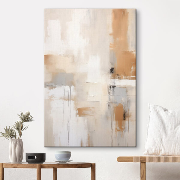 Cuadros Pintura en tonos blancos y marrones
