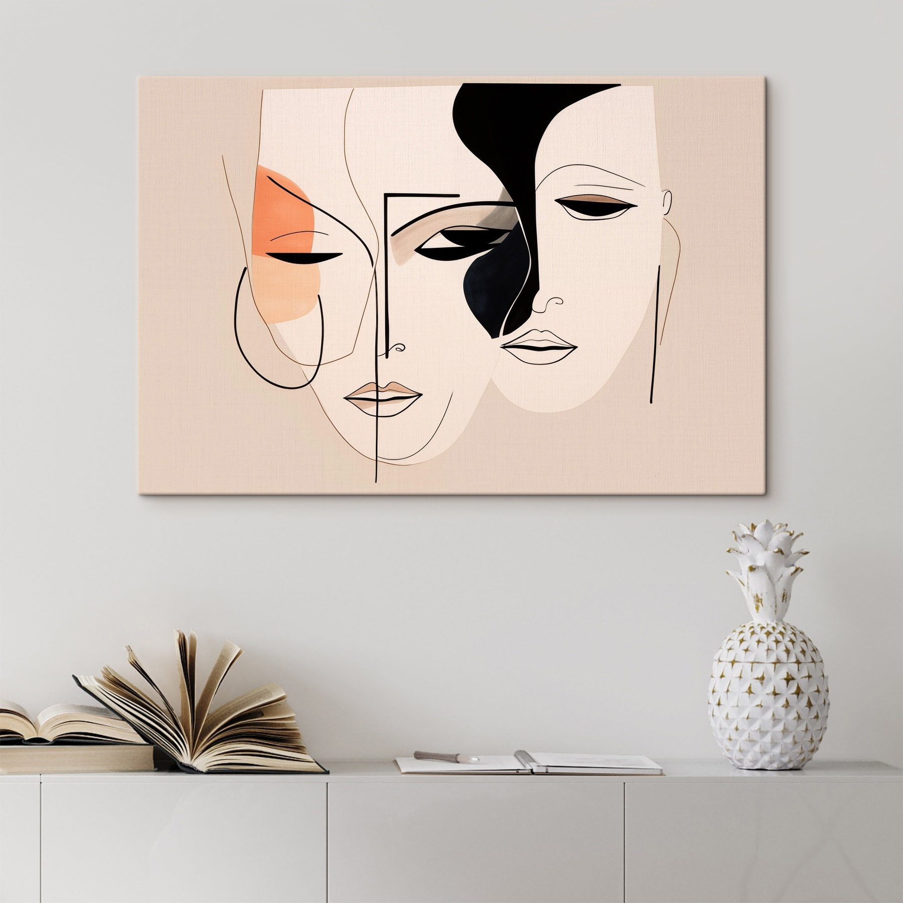 Drawing of faces with different colors Drawing of faces with different colors