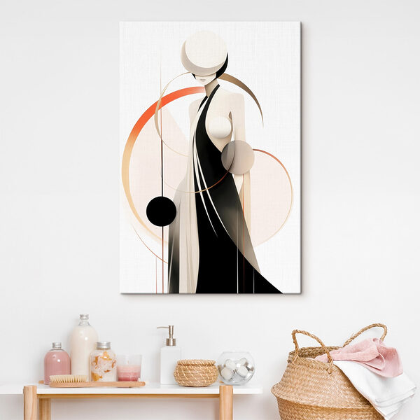 Mujer con vestido negro Cuadros Mujer con vestido negro