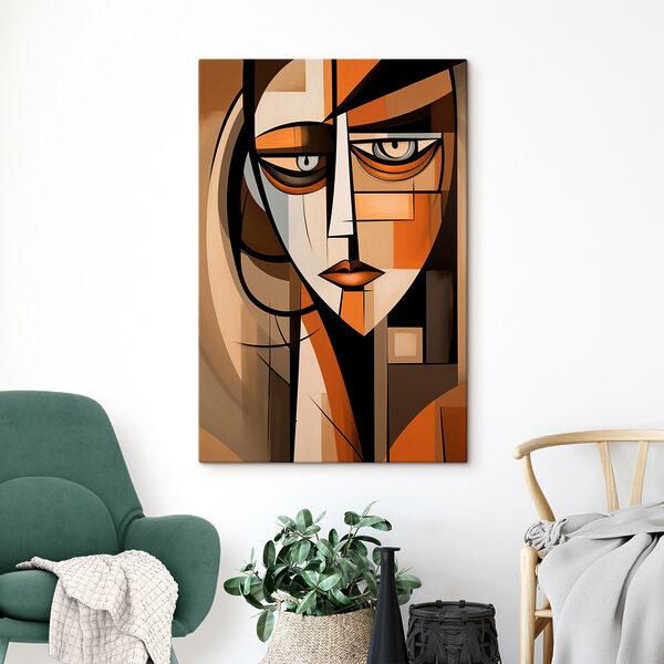 Painting of a woman's face Painting of a woman's face