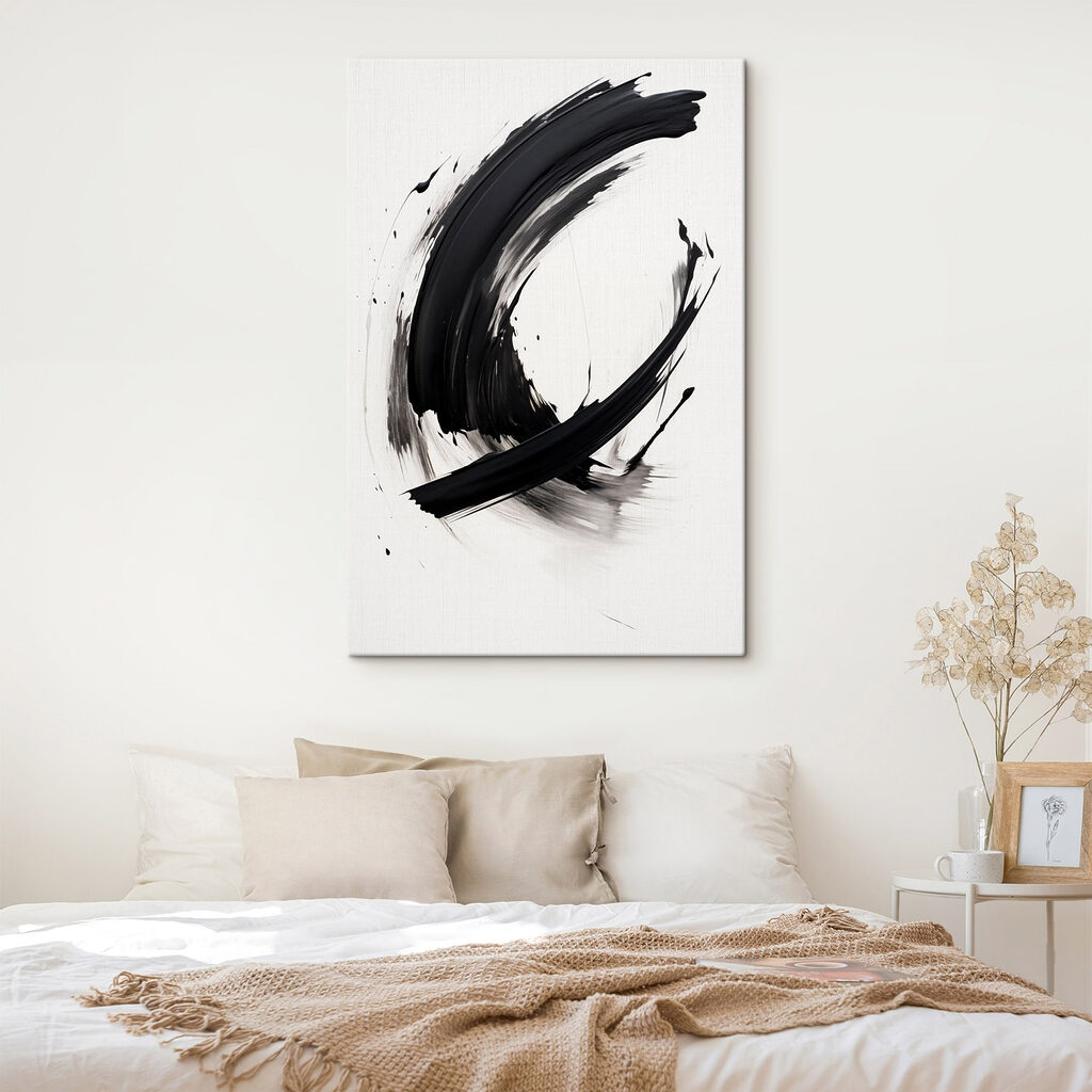 Black brushstroke on a white background Black brushstroke on a white background