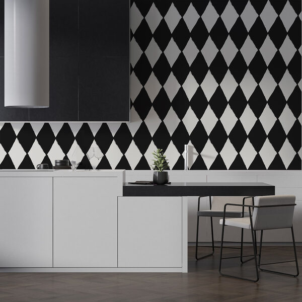 Diseño de rombos en blanco y negro Diseño de rombos en blanco y negro