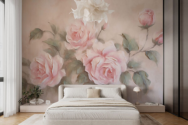 Pintura de rosas rosadas Pintura de rosas rosadas
