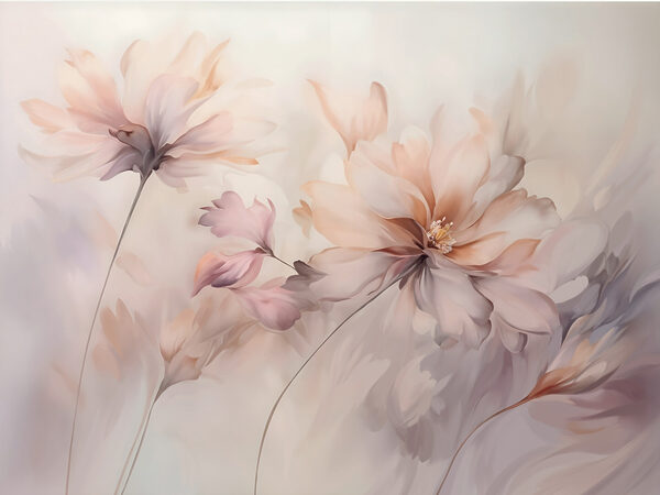 Pintura de flores sobre fondo blanco Pintura de flores sobre fondo blanco