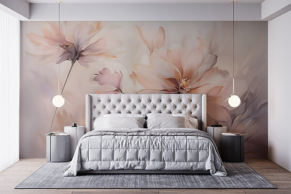 Pintura de flores sobre fondo blanco Pintura de flores sobre fondo blanco