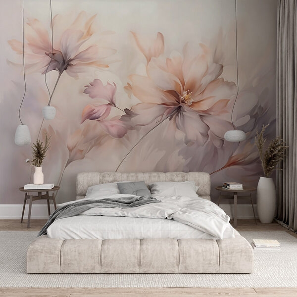 Pintura de flores sobre fondo blanco Pintura de flores sobre fondo blanco