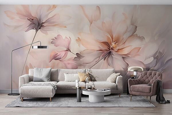Pintura de flores sobre fondo blanco Pintura de flores sobre fondo blanco