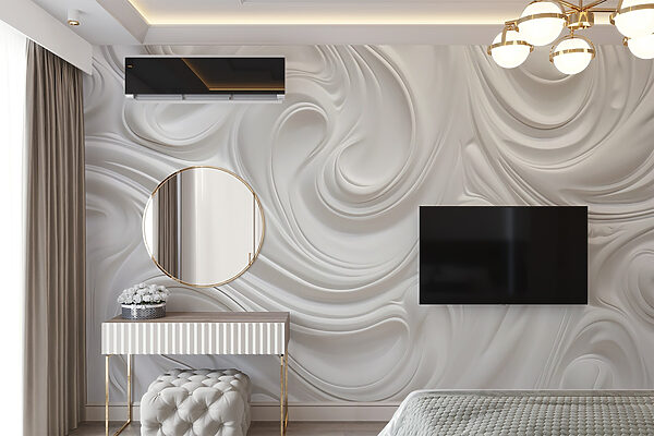 White swirly surface