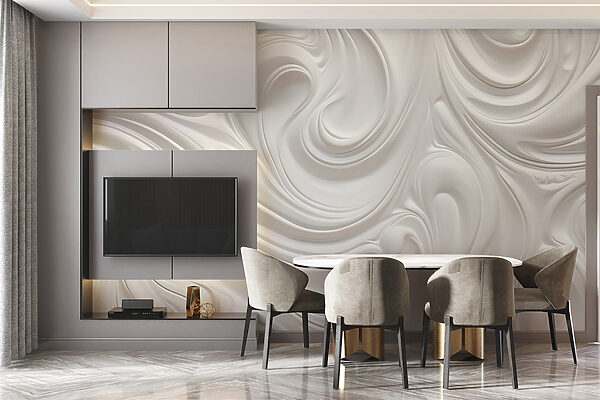 White swirly surface