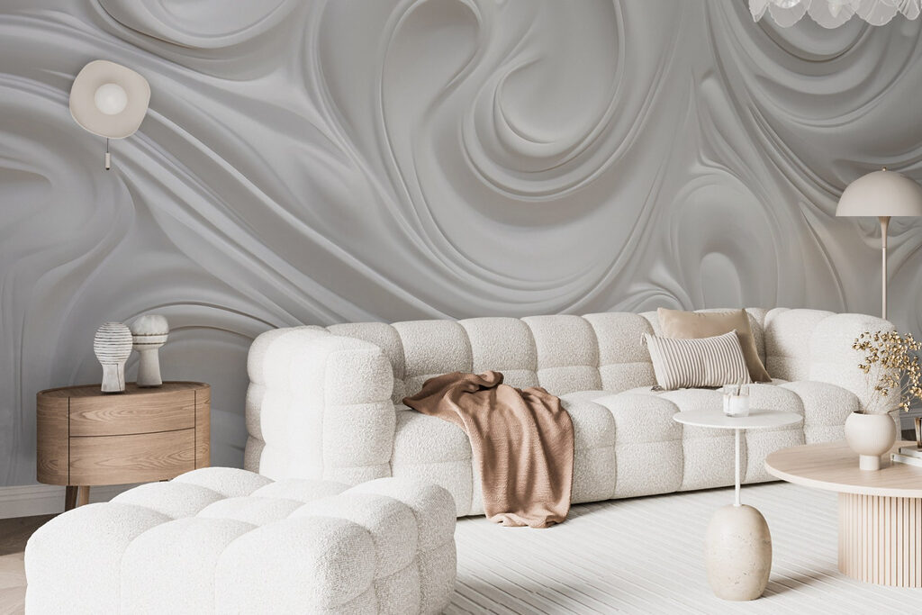 White swirly surface