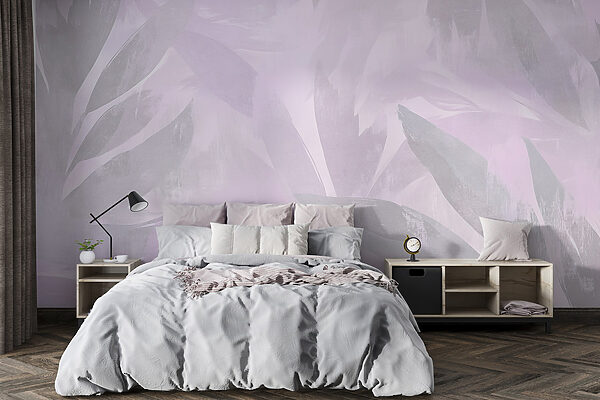 Fondo blanco y morado con hojas Fondo blanco y morado con hojas