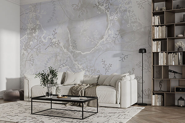 Fondo blanco y gris con diseños florales blancos y grises Fondo blanco y gris con diseños florales blancos y grises