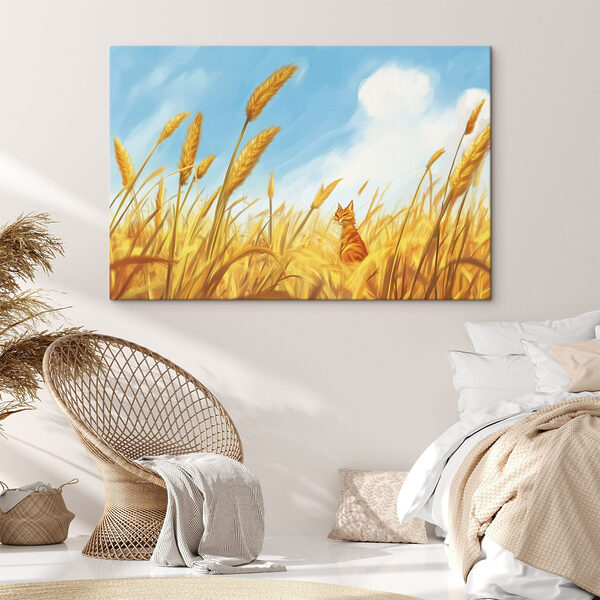 Cat sitting in a wheat field Cat sitting in a wheat field