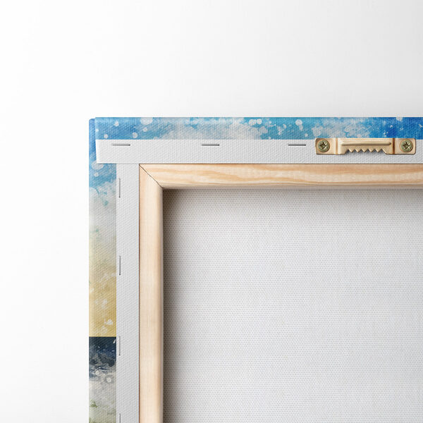 Watercolor of waves crashing on a beach Watercolor of waves crashing on a beach