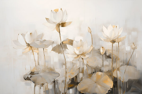 Pintura de flores blancas Pintura de flores blancas